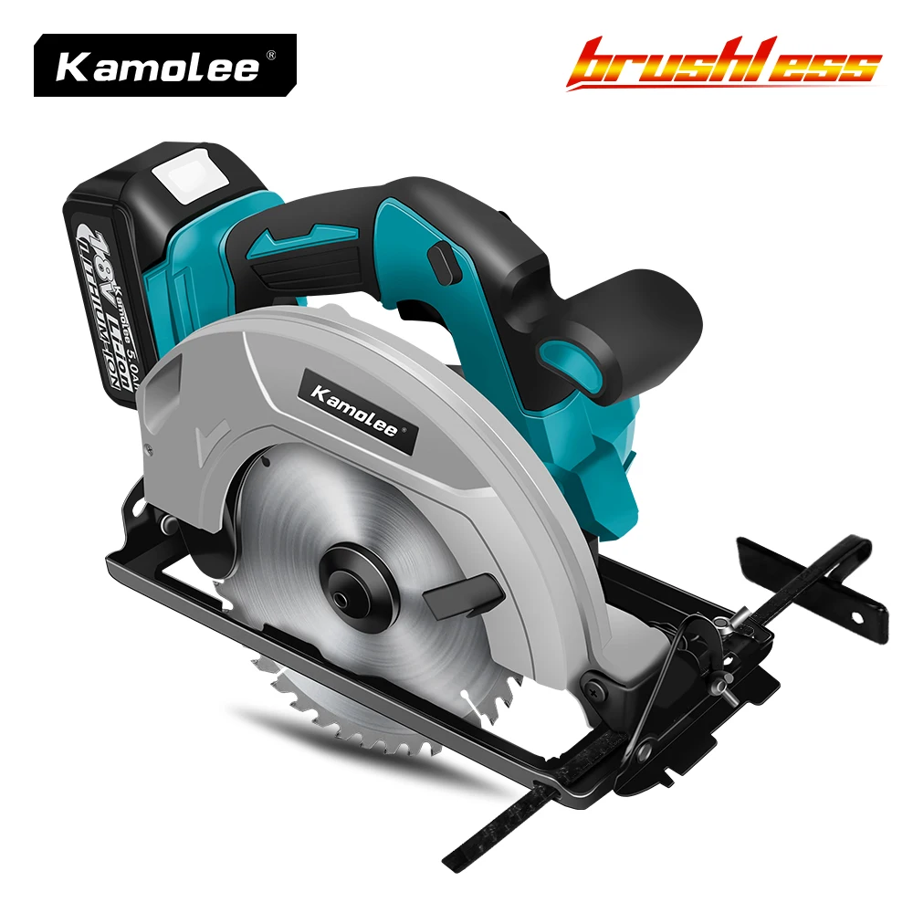 

Kamolee 7 inch 21V 6.0Ah 6000mAh Electric Circular Saw for Home DIY Compatible Makita 18V Battery