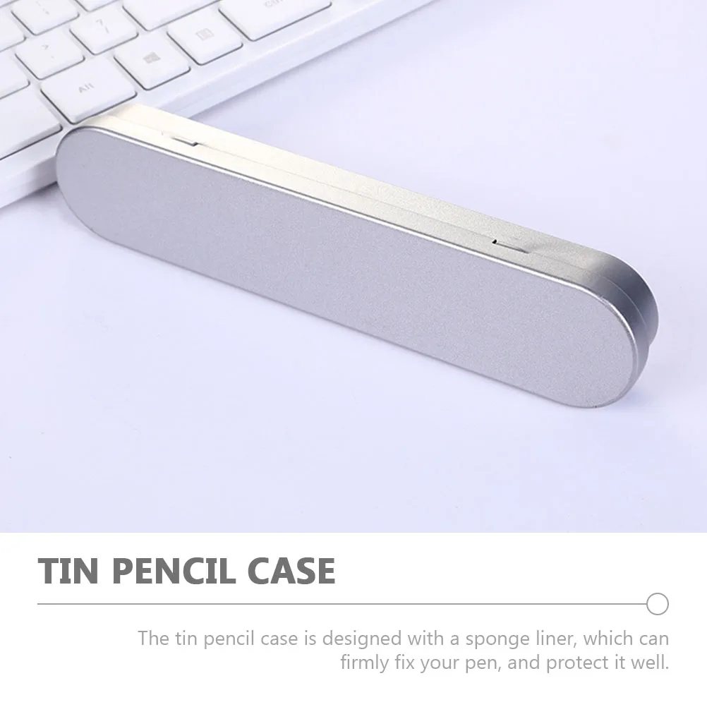 

6Pcs Metal Pencil Boxes Simple Tinplate Pencil Organizer with Sponge Liner for Students Teachers School Use Pen Accessories