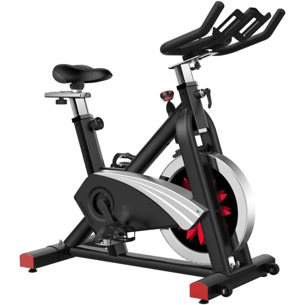 

Belt Drive Indoor Cycling Bike with Magnetic Resistance Exercise Bikes Stationary (300 Lbs Weight Capacity)