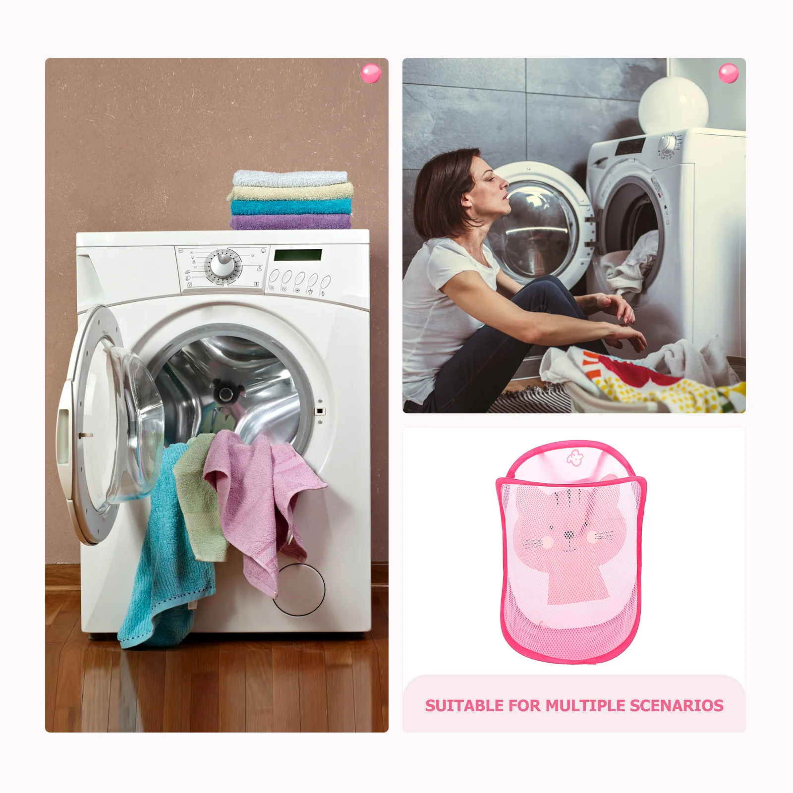 

Collapsible Laundry Basket Bathroom Clothes Storage Mesh Hamper Portable Travel Folding Toy Book ganizer Hanging Bag Household