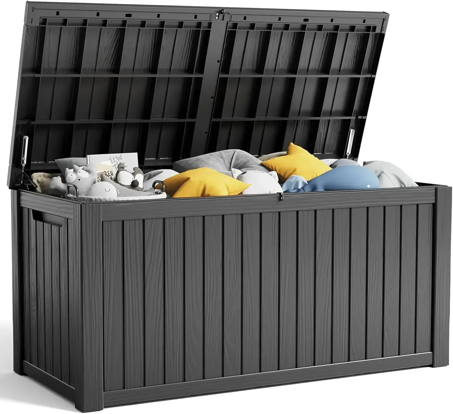 Grande boîte de rangement verrouillable en résine, 180 gallons, boîte de rangement extérieure avec sync der pour coussins, meubles de rangement, fournitures de piscine