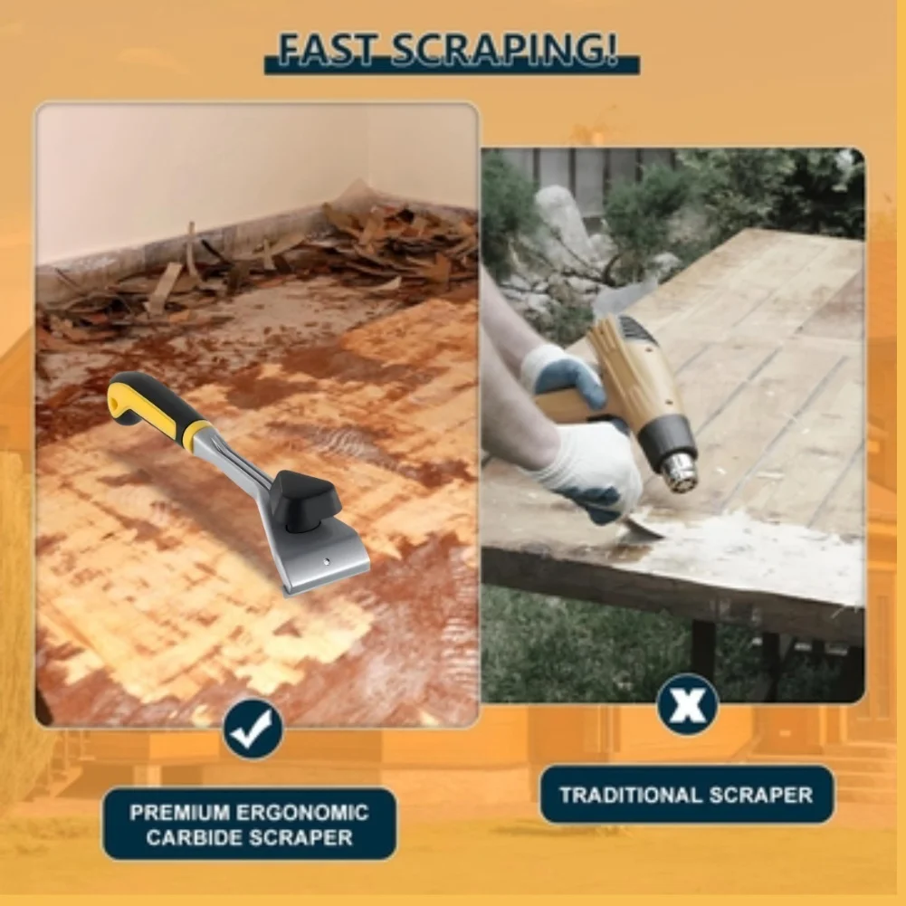 أداة مكشطة مريحة للخدمة الشاقة من الكربيد أداة مكشطة طويلة الأمد وقابلة لإعادة الاستخدام مكشطة طلاء شديدة التحمل مكشطة أرضية من الخشب والأرضيات #2