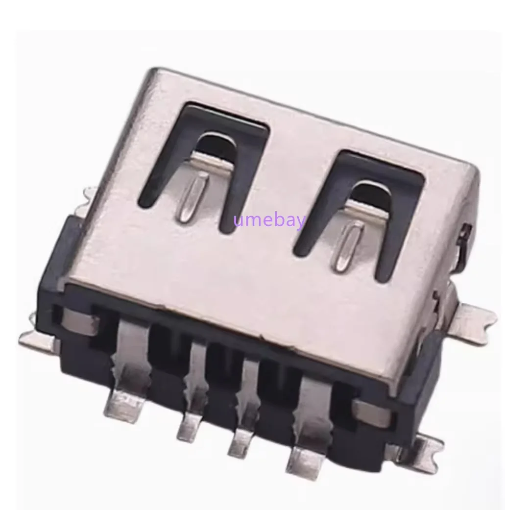 50 pieces,   USB2.0 connector AF female socket fully covered with 6.8 straight plug patch high current thick pin socket