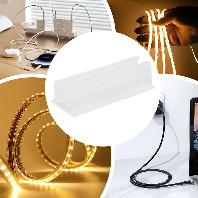 LED Rope Light Clips LED Strip Holder 10 Piece Clear Brackets Holder Adhesive Waterproof For Kitchen Outdoor Indoor Christmas