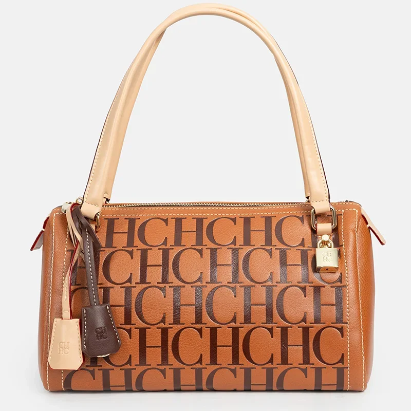Marca CH, bolso de hombro para mujer, bolso con monograma Vintage, adorno de cerradura elegante, bolso informal diario para mujer, tendencia de moda 2026