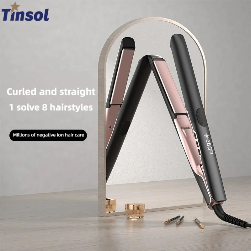 

Выпрямитель для волос 2 в 1, вибрирующий анионный уход за волосами, 5 настроек температуры для всех типов волос, профессиональная щипцы для завивки волос