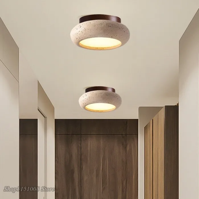 

Wabi Sabi светодиодный потолочный светильник Huangdongshi травертин прикроватный потолочный светильник для гостиной Lampara Led Techo украшения дома светильники