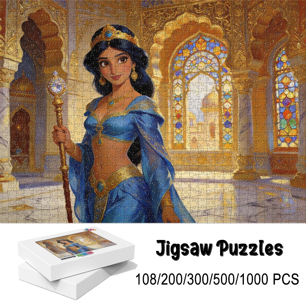

Jasmine Palace Scepter Jigsaw Puzzle 108/200/300/500/1000pcs, Color Gift Box - Aladdin Fairy Tale Decor Puzzle