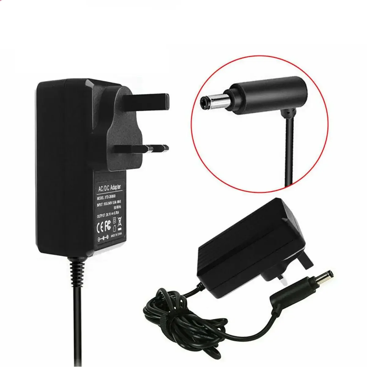 1Pcs Charger Replacements EU/UK/US Plug Charging Adapter for Dyson V8 V7 V6 DC58 DC59 DC61 DC62 DC74 Vacuum Cleaner