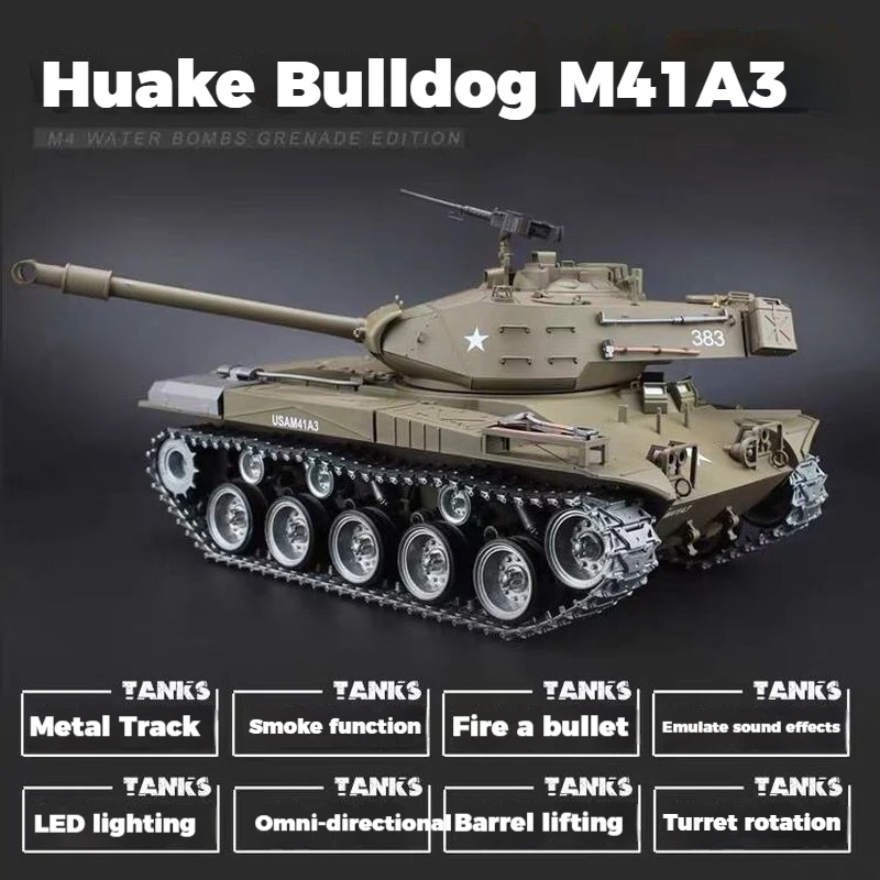 

Радиоуправляемый танк Henglong M41A3 3839 1:1, имитационная многофункциональная модель с акустооптическими эффектами для соревнований на открытом воздухе