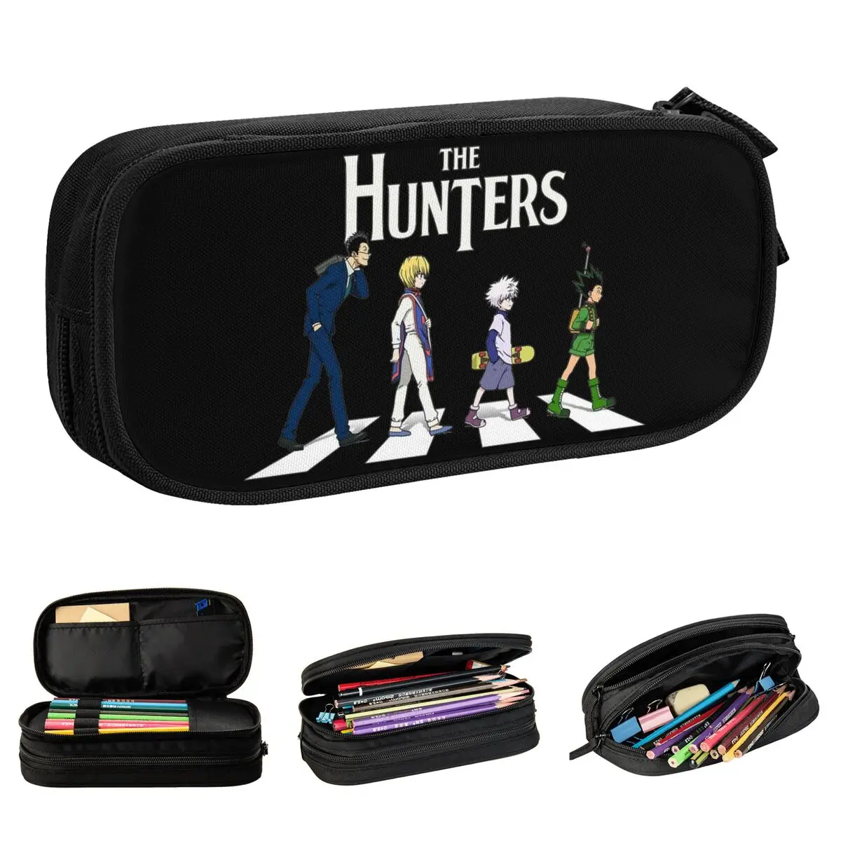 The Hunters HXH Kurapika Pencil Case Lovely Anime Manga Pen Bag Girl Boy Large Storage School Supplies Zipper Pencilcases