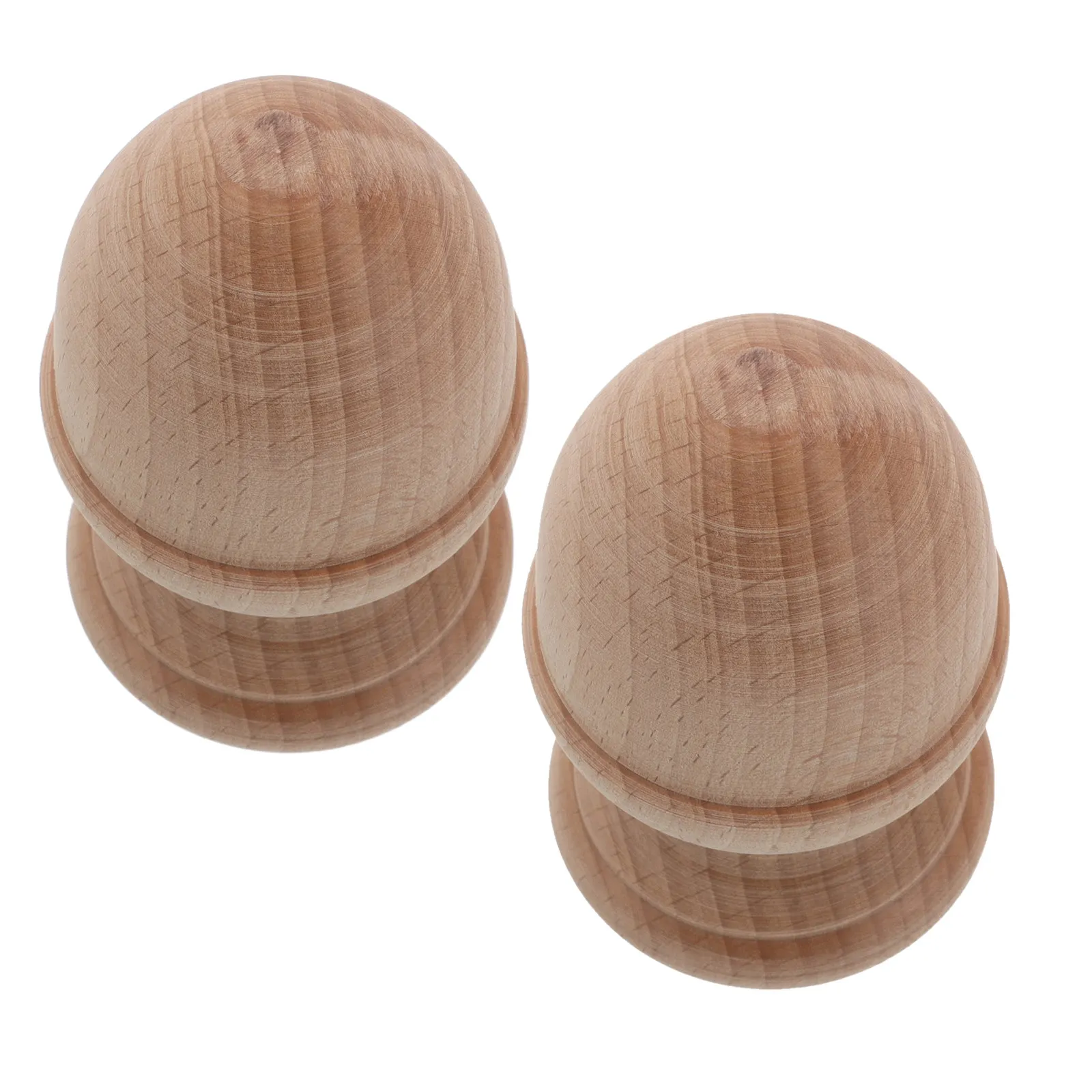 Wooden European Style Stair Railing Finials – 2pcs Home & Christmas Decor