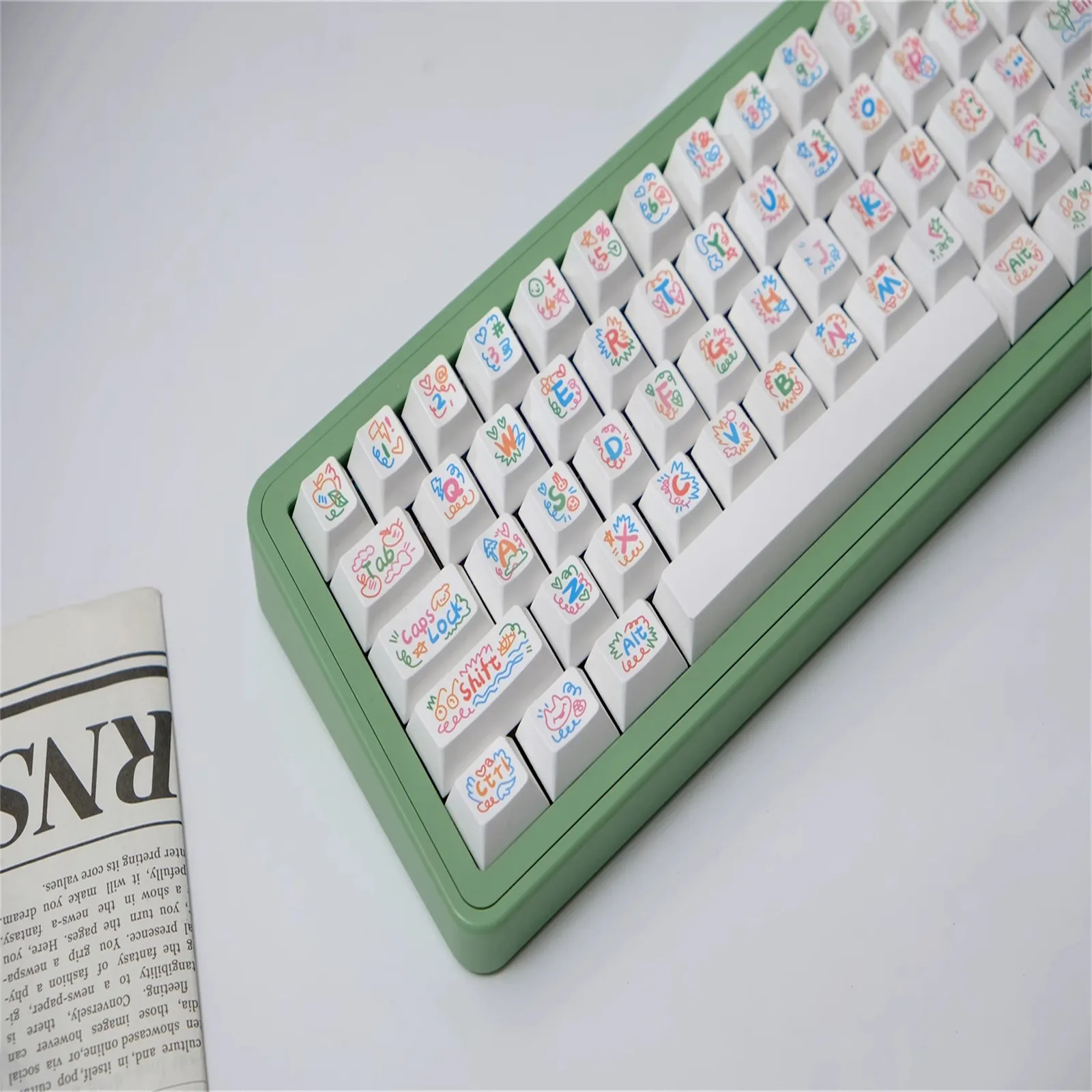 GMK Graffiti Keycaps Set 133 KeysPBT Material Cherry Profile DYE-SUB Personalized Keycaps For Fits MX Switch Mechanical Keyboard