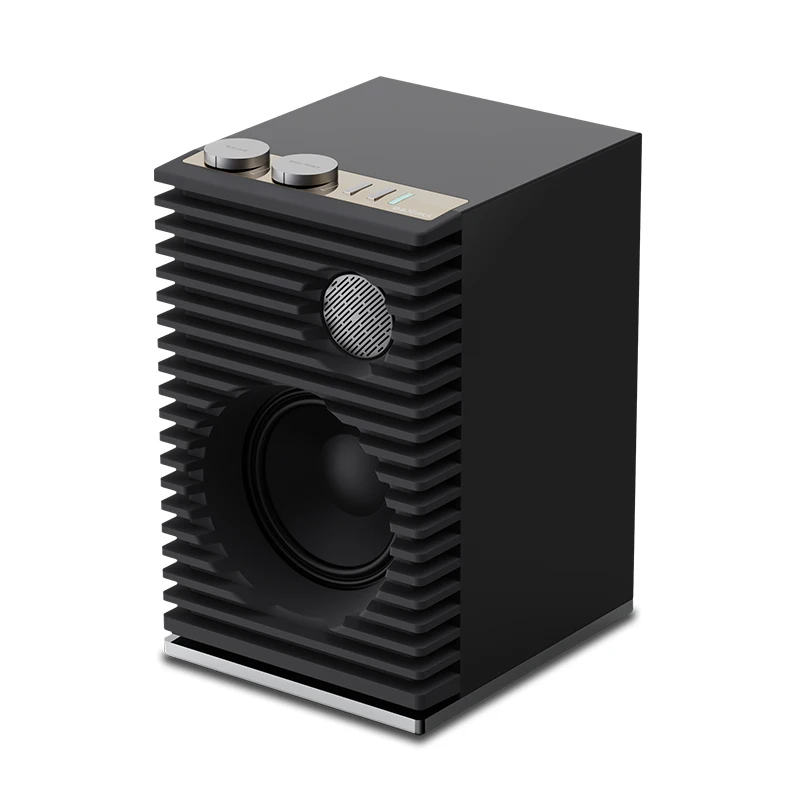 Home Retro Bookshelf Speaker 5 Inch 80w HiFi Wooden Home Theater Audio Player BT Channel Woofer Speaker