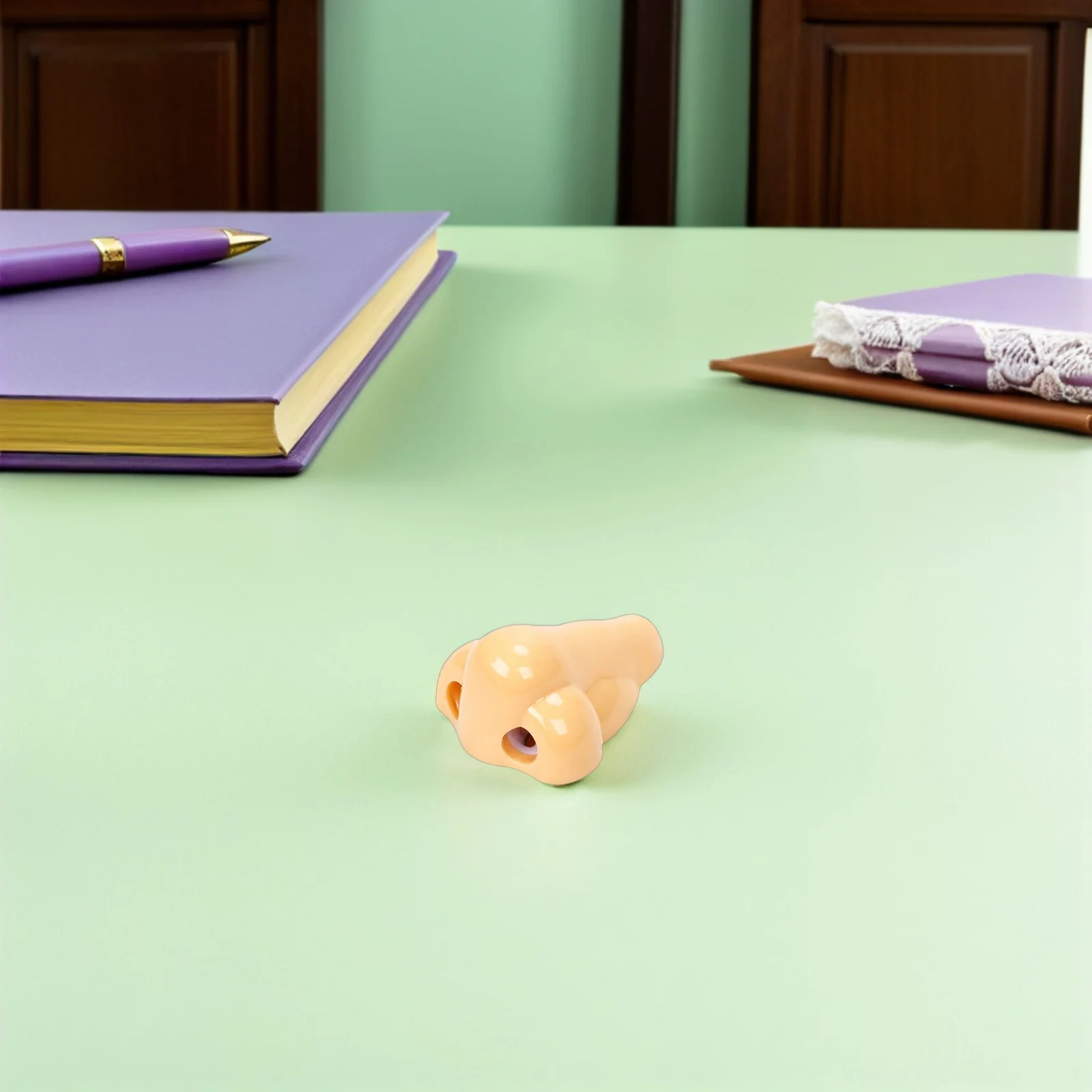 10 قطع من مبراة أقلام الرصاص على شكل أنف بفتحات مزدوجة، مبراة بلاستيكية يدوية لحشو أكياس الحفلات المكتبية المدرسية