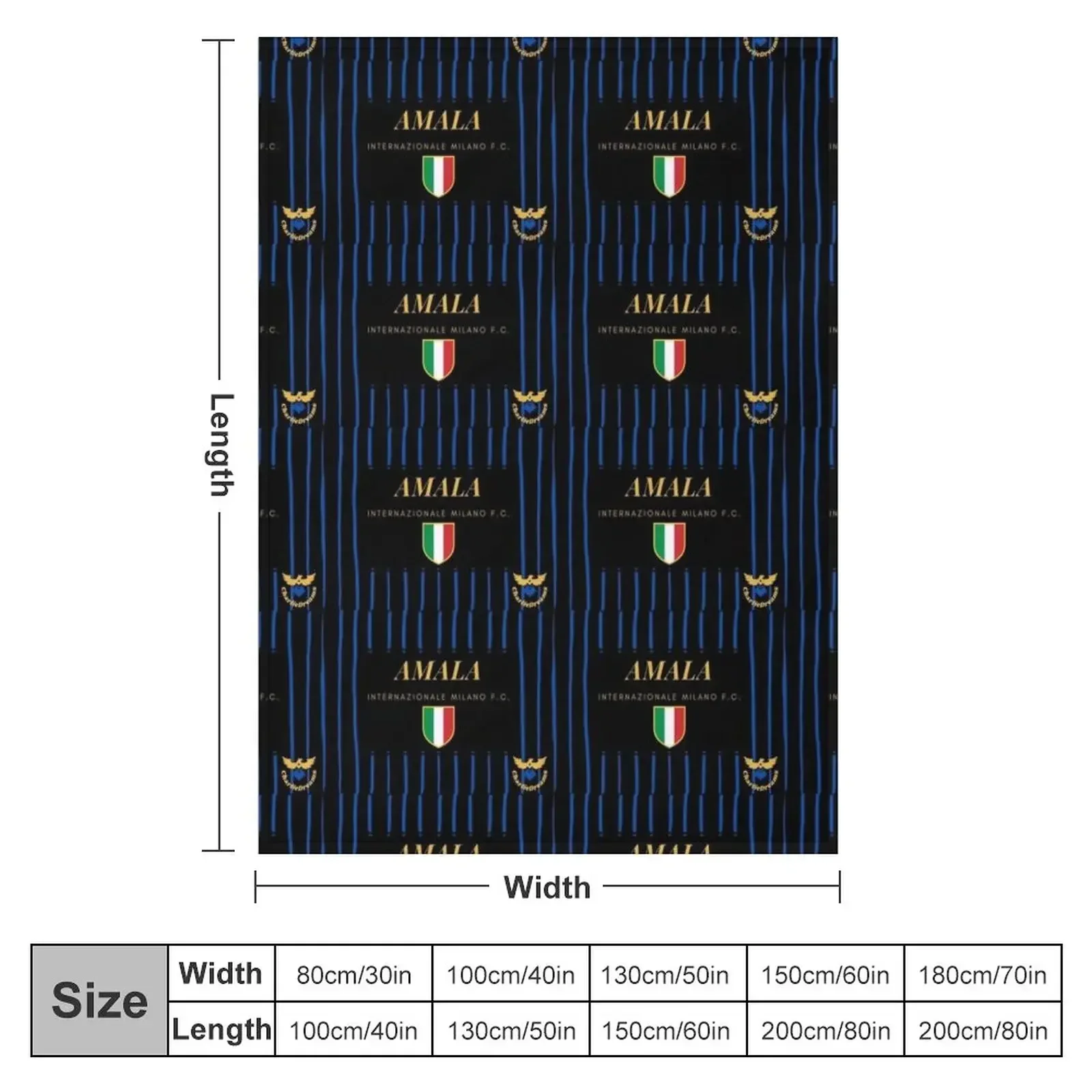 Amala Pazza Inter Amala tshirt Throw Blanket cosplay anime Plaid Personalized Gift Blankets