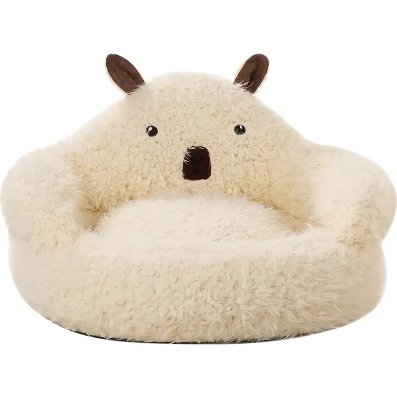 Alpaca Hair Shape Man Made Fiber Cat Dog Mat Universal All Seasons Deep Sleep Warm Autumn Winter Pet Bed Sofa