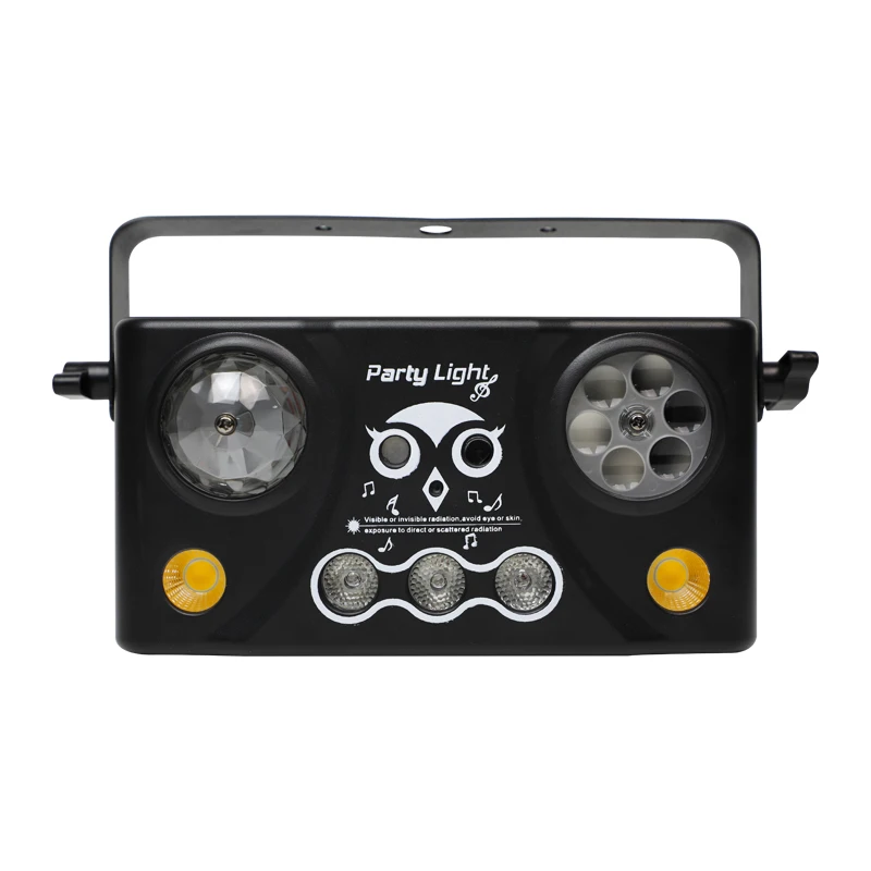 Projecteur laser 5 en 1 pour DJ, télécommande, son activé, lampe Disco RVB, lumière LED pour fête, boîte de nuit, bar, KTV