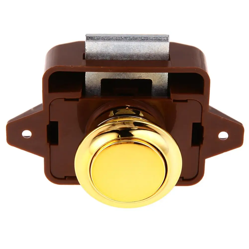 

5PCS Push Lock Button Catch Lock Cupboard Door Knob Motorhome RV Cabinet