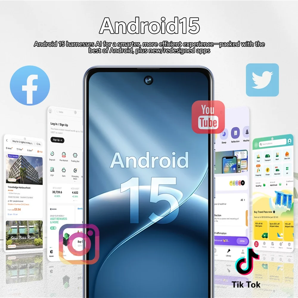 K-Touch Mobiltelefone C50 Pro Smartphone 7,3 Zoll Android 15 Handy 22GB 2TB 8000mAh Gesichtserkennung 5G Dual-SIM 16+48MP Kamera Globale Version Mobiltelefone für Männer Frauen Geschenke – Detail 17