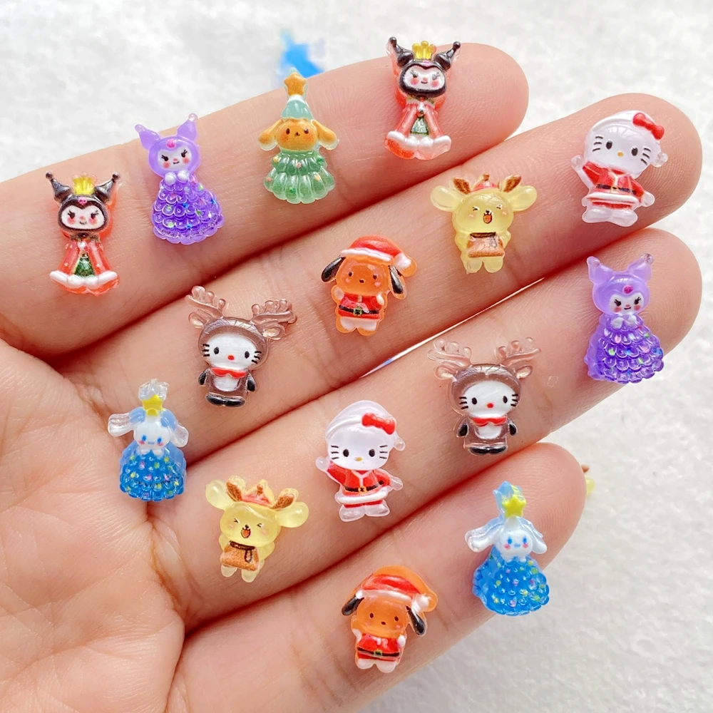 50 Pcs Resin Kawaii Mini Animal Series Flatback Rhinestones Figurines Nail Art Hairpin DIY Scrapbook Accessories Crafts