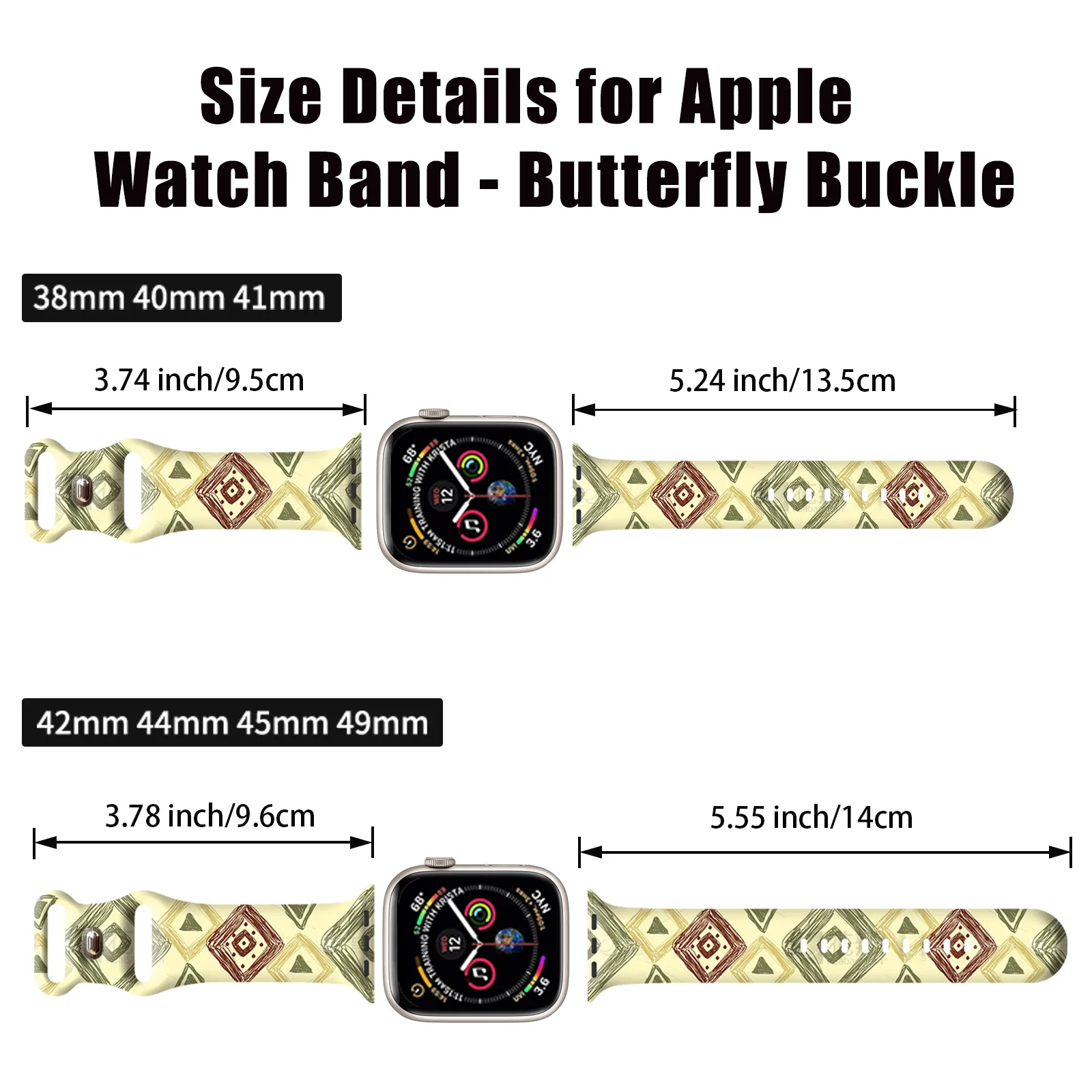 Cinturino stampato serie Bohemian per Apple Watch 10 9 8 Bracciale sostituibile con cinturino in silicone per cinturino iWatch 46mm 44mm 42mm 41mm