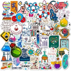 Cute Science Laboratory PVC Sticker, Estética Infantil de Papelaria Decoração, Scrapbooking School Supplies para Crianças, 10 Pcs, 30 Pcs, 50Pcs