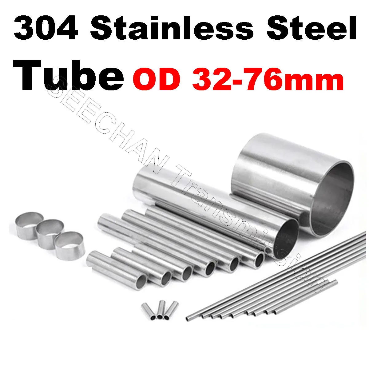 1Pc Long 50/30/20/10cm 304 Stainless Steel Tube Industrial Pipe OD32 34 36 38 40 42 45 48 50 51 54 57 60 63 65 70 76mm ID30-74mm