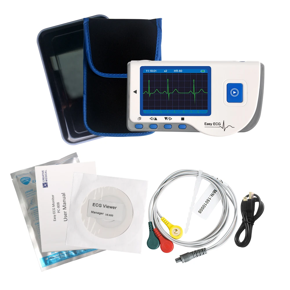 Portable Household Ecg Monitor Pc 80B Continuous Measuring