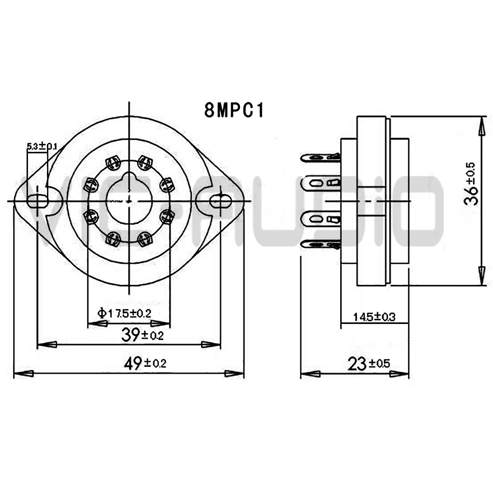 4 pz 8pin presa tubo K8A Octal supporto telaio in ceramica per KT88 KT66 5 ar4 GZ34 5881 6 v6 5 u4g 6550 6 j7 6 sj7 6 sn7 tubo Audio Hifi