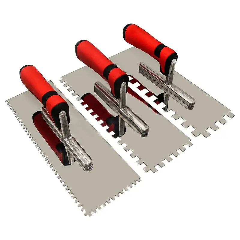 

2026 HOT Stainless Steel Square Notched Trowel 3PC Forwall Floor Tiling Installation Trowel Fortile Installation
