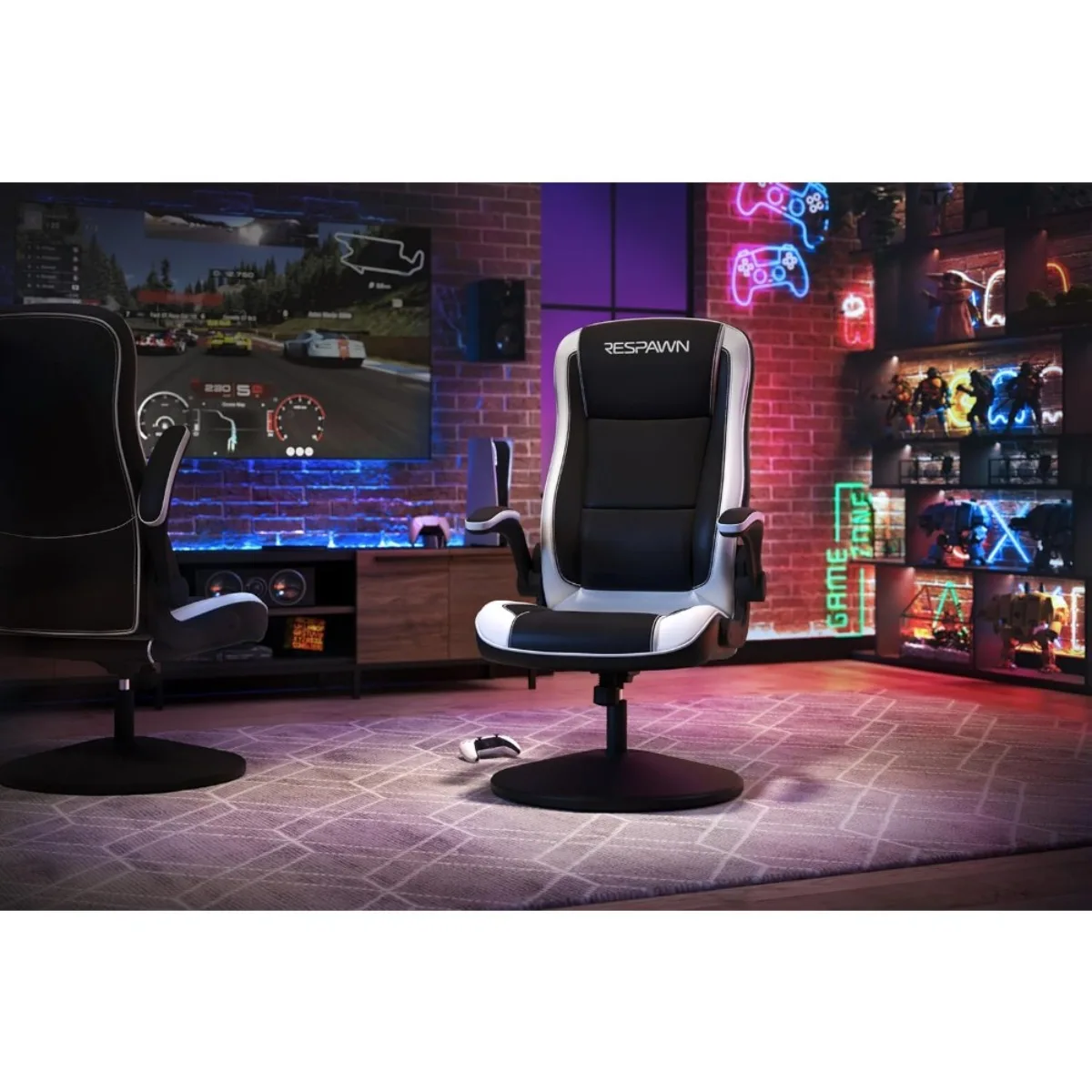 Racing Style Floor Rocker | Ergonomic Back Support & Comfortable Seating | Perfect for Gaming Marathons, Movie Nights in Bedroom