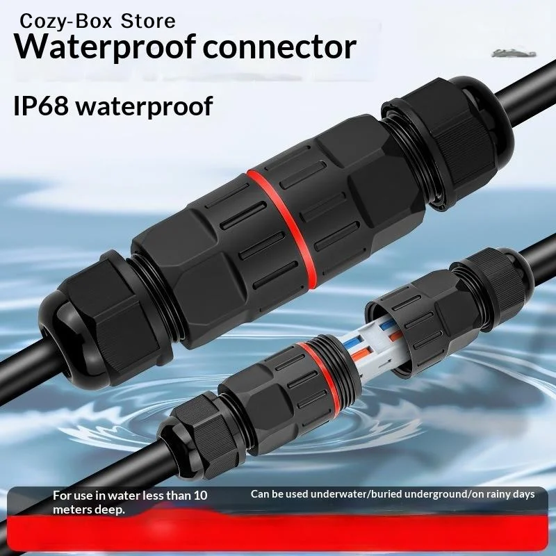 [ZY]1/3Pcs Waterproof IP68 Cable Connector Wire Connector Quick Connection 2 In 2 Out 2/3 Pin Electrical Terminal Adapter[ZY]