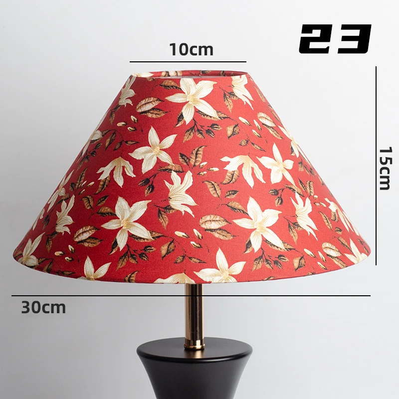 Pastoralen Stil Plissee Tisch Lampenschirm Leinen Stoff Retro Blumenmuster Lampenschirme Schlafzimmer Hotel Nachttisch Stehlampe Abdeckung