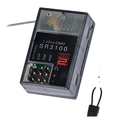 Spektrum 2.4GHz SR3100 DSM2 3.5–9.6V 3-Channel Surface Receiver for Spektrum DX2E DX3R X3E DX4C Transmitters JR RC Car Boat