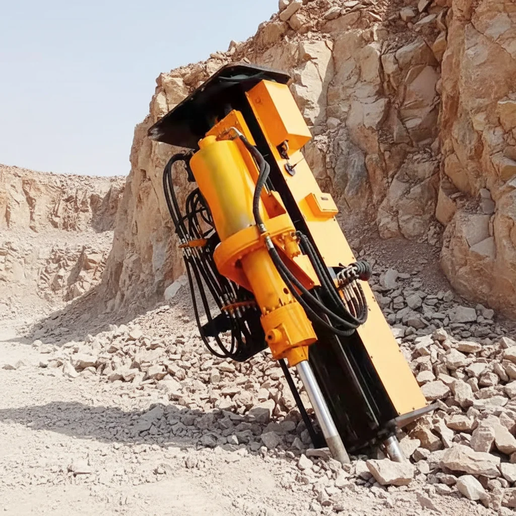 Drilling Splitting All In One Machine Large Hydraulic Splitting  Adjustable Drill Depth Tunnel Foundation Boulder Breaking Tool