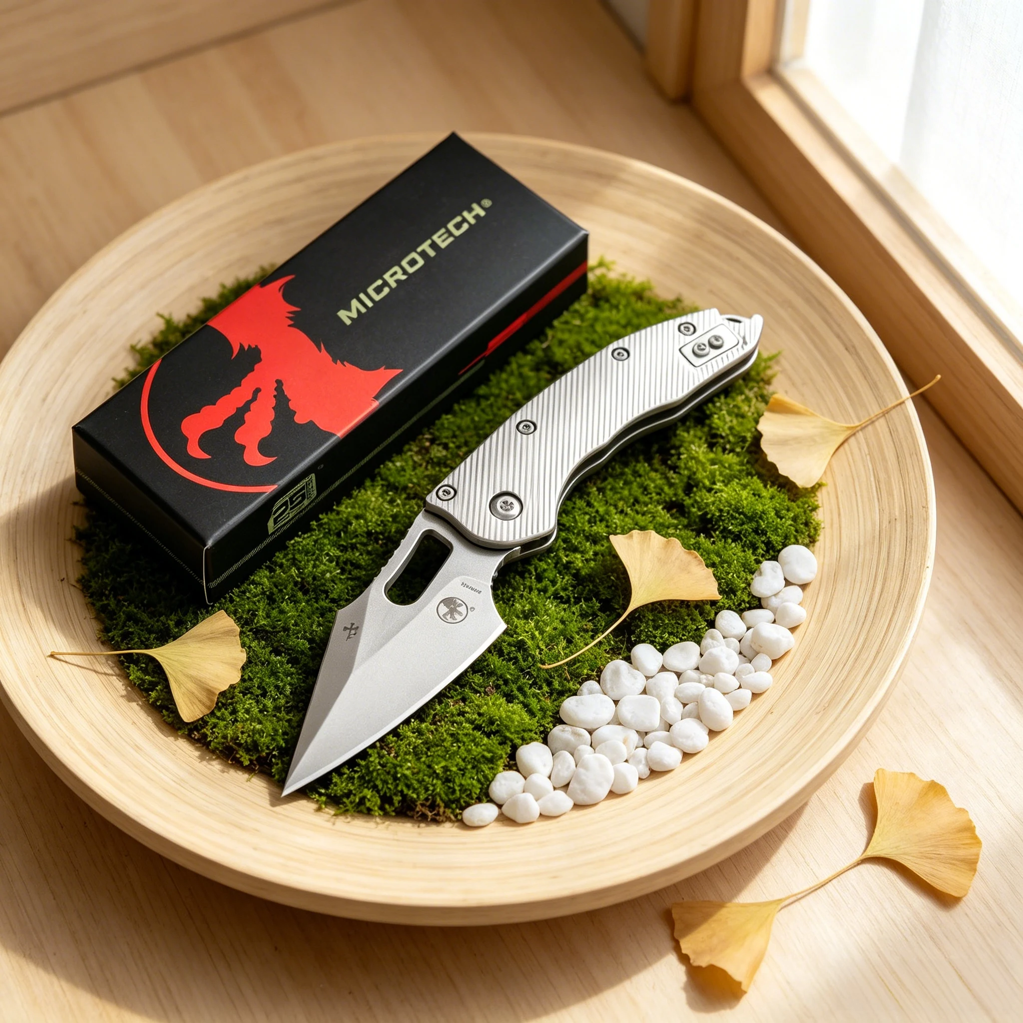 Stitch - EDC High-Quality Titanium Alloy Folding Knife, Made of M390 Steel, Convenient Fruit Slicing Knife