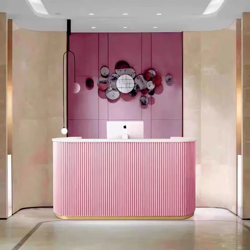 

Beauty Office Luxury Reception Desk Counter Simple Hair Reception Desks Modern Cashier Escritorio De Recepcion Luxury Furniture