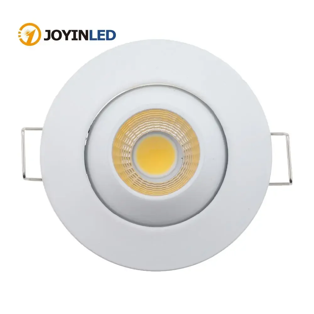 JOYINLED 10 Pack Adjustable Round/Square COB Downlights, 3W Surface Mount Ceiling Spot Lights, Dimmable for Bedroom, AC85-265V