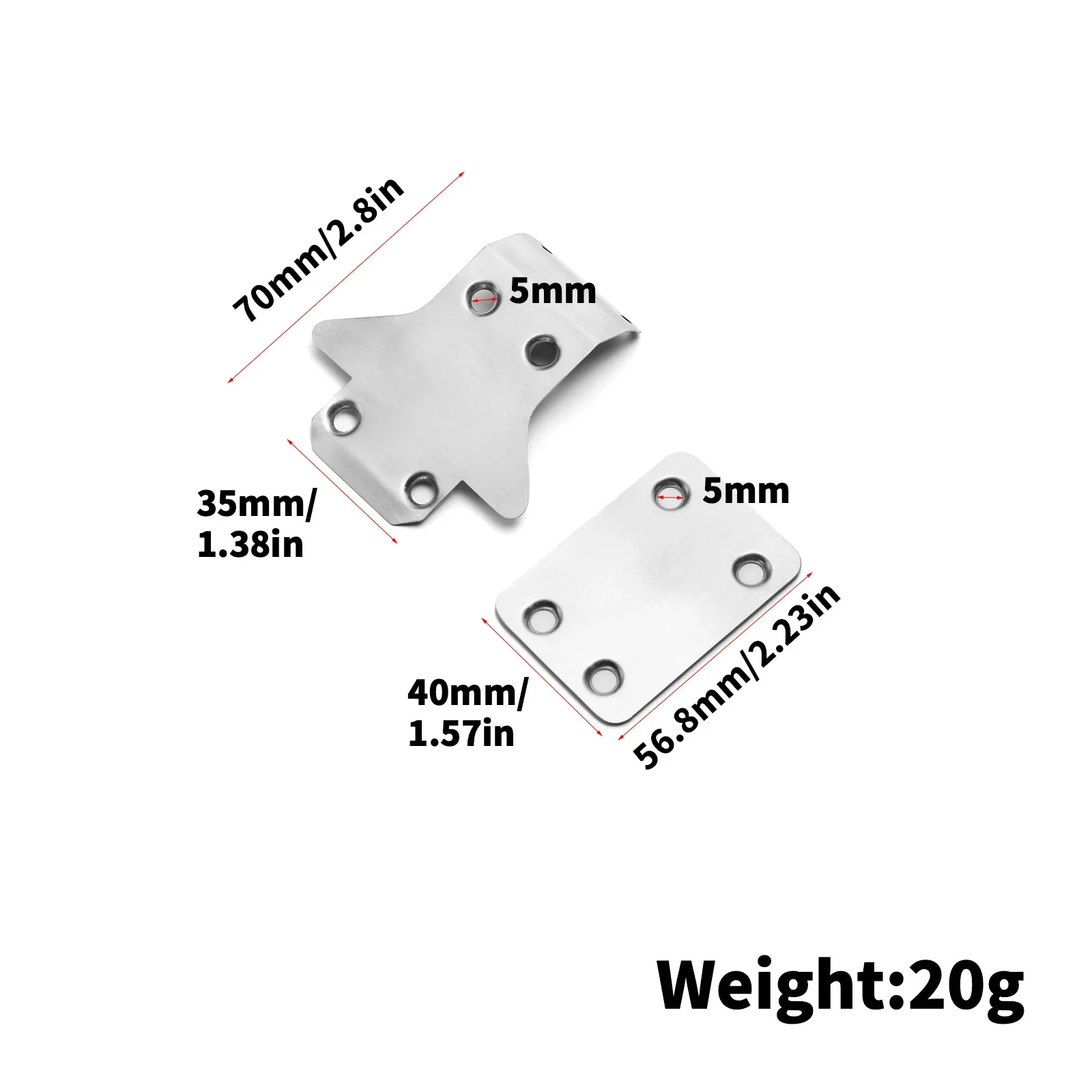 Protezione dell\'armatura del telaio anteriore e posteriore in acciaio inossidabile TO-235-220 per Kyosho MP10 9E RC parti di aggiornamento dell\'auto