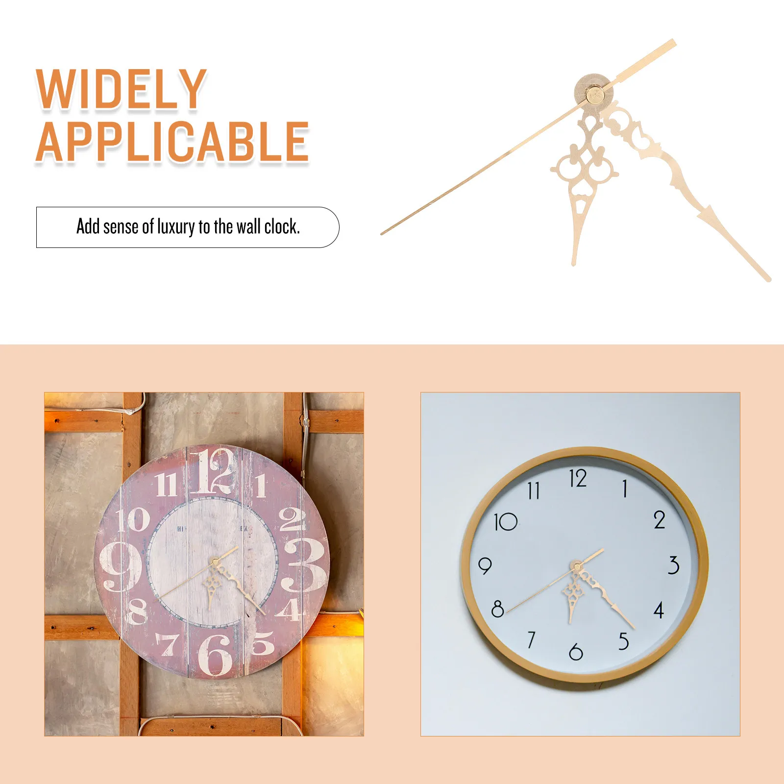 1 Set Of Aluminum Clock Pointer Clock Pointers Hand Kit Aluminum Replacements Wall Parts Household Accessories Hands For Clock