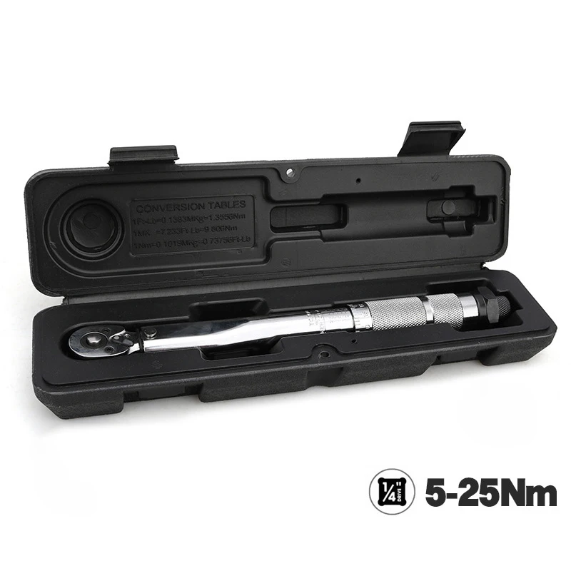 1/4 5-25N Auto Repair Preset Torque Wrench machine Repair Kilogram torque wrench 25NM Torque wrench Portable Auto Repair tool