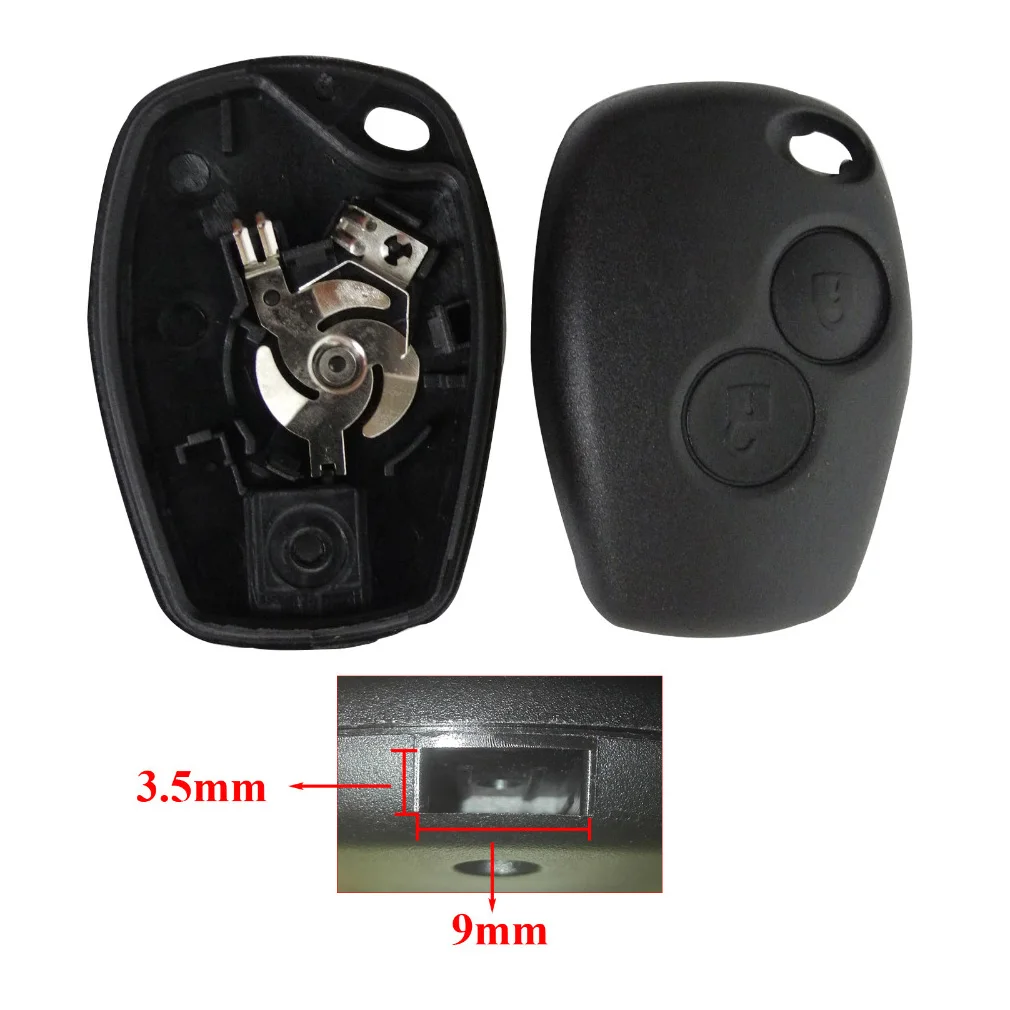 

2 Button Car Key Shell Remote Fob Cover Case For Ren-ault Da-cia Modus Cl-io 3 Twi-ngo Kan-goo 2