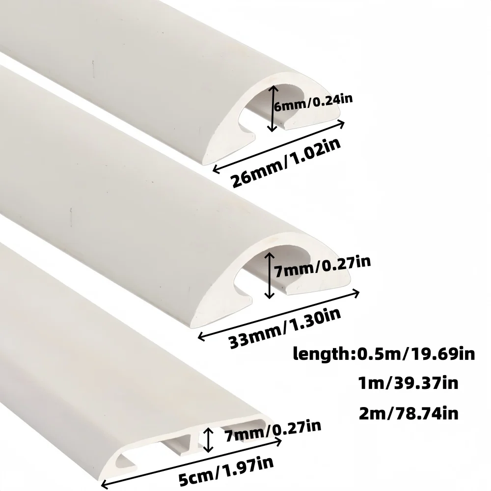 1pc Anti-extrusion Floor Cord Cover Self-Adhesive Durable Extension Wiring Duct Protector Power Cable Protector Home  ﻿
