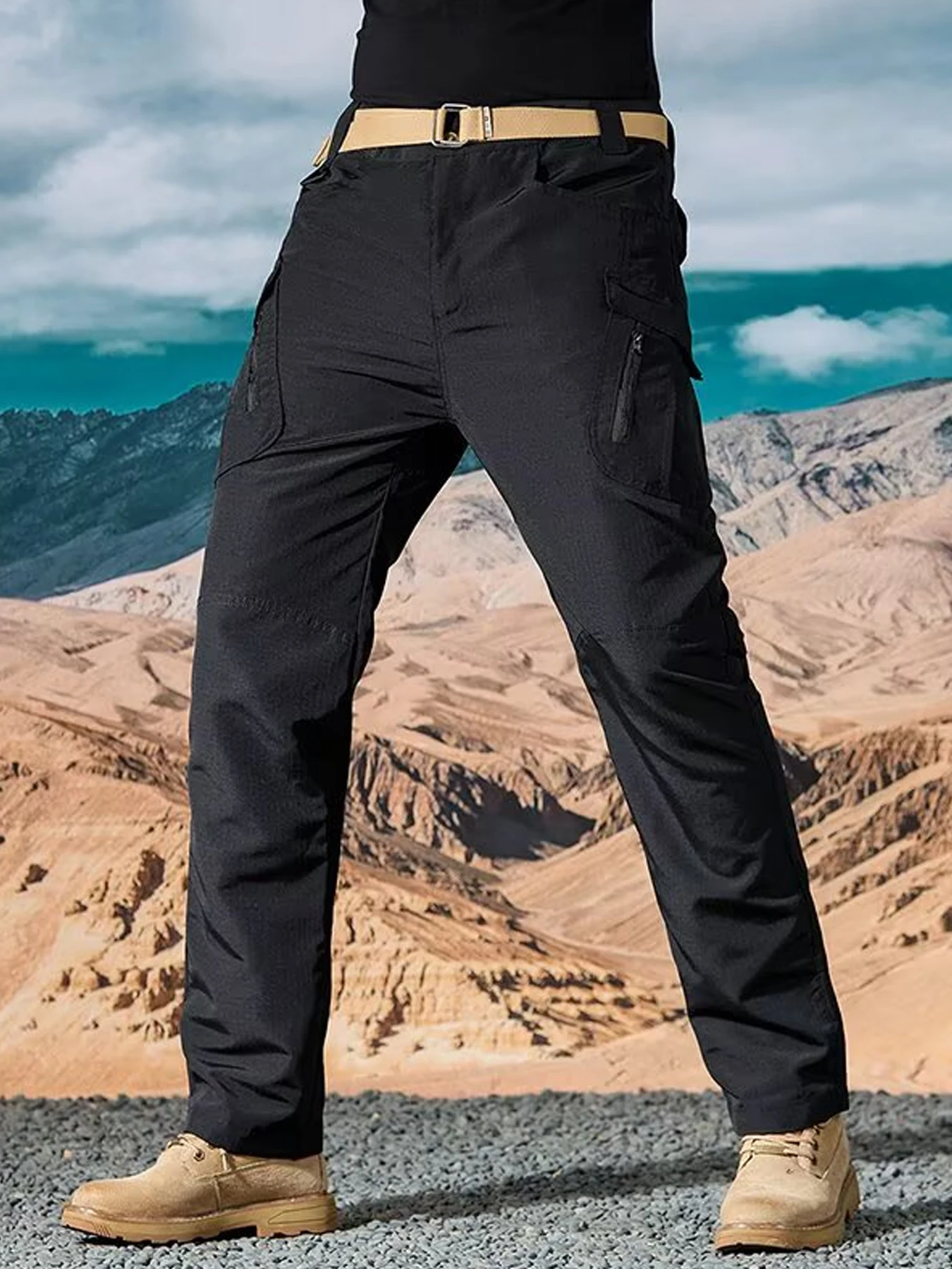 

Свободные весенние, летние, осенние мужские повседневные брюки, свободные спортивные тонкие брюки, брюки с завязками на щиколотке, мужские быстросохнущие рабочие брюки, мужские