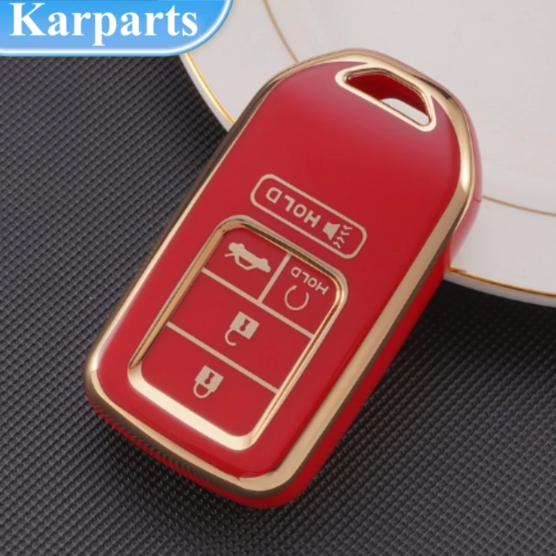 

TPU Car Smart 4/5 Button Key Cover Bag Shell Case Holder for Honda Accord Civic CRV HRV Pilot Fit Freed Odyssey Vezel 2018-2022