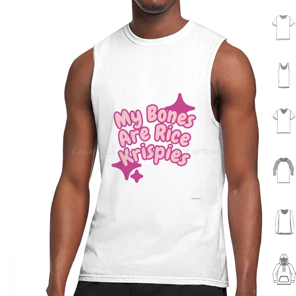 

Майки с рисом и криспирами My Bones, милые хлопковые майки с принтом, розовые блестящие кости, рисовые криспики, еда, смешной подарок Gen Z