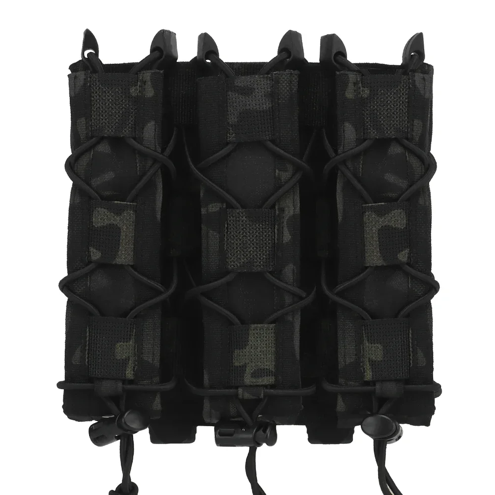 KOLINLOV Taktische Tiger Typ Lange Triple Magazin Tasche Airsoft Maschine Pistole Molle Mag Tasche.40.45 MP5 MP7 MP9 MP10 MPX Tactico Ausrüstung 7