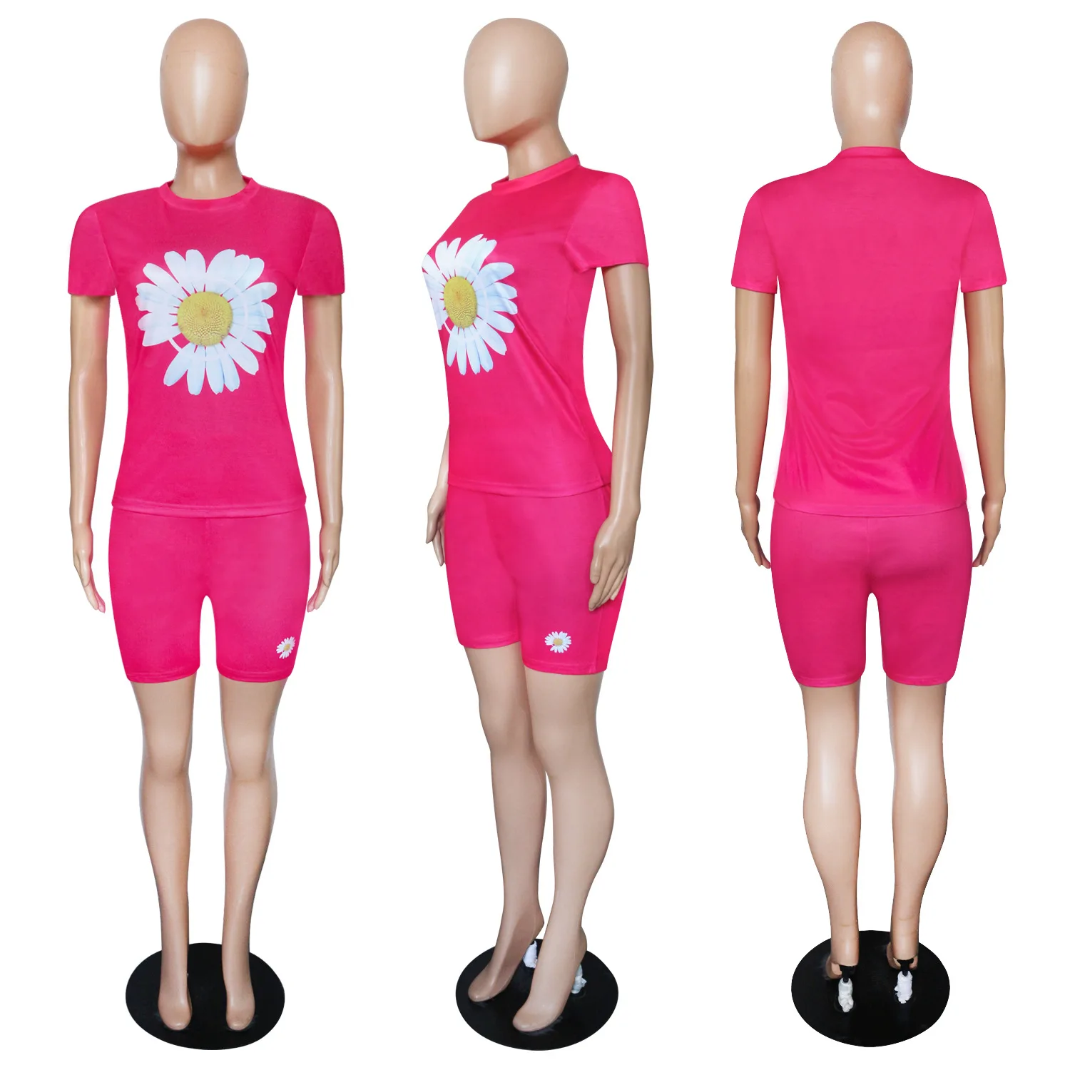 Women's Home Clothing 2023 Autumn Urban Casual Commute 2 Piece Set Solid Print Floral Leisure Sports Suit Little Daisy Two-Piece