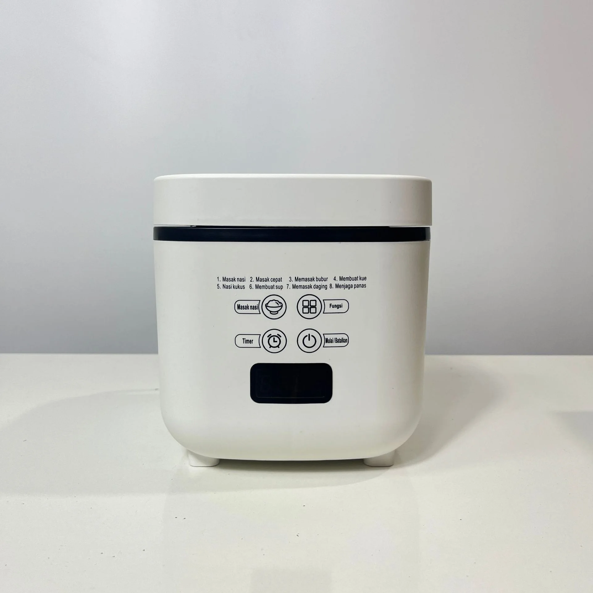 Mini 5L Electric Multifunctional Rice Cooker for 1-2 People Single-Person Household & Dormitory Use with Measuring Cup Plastic